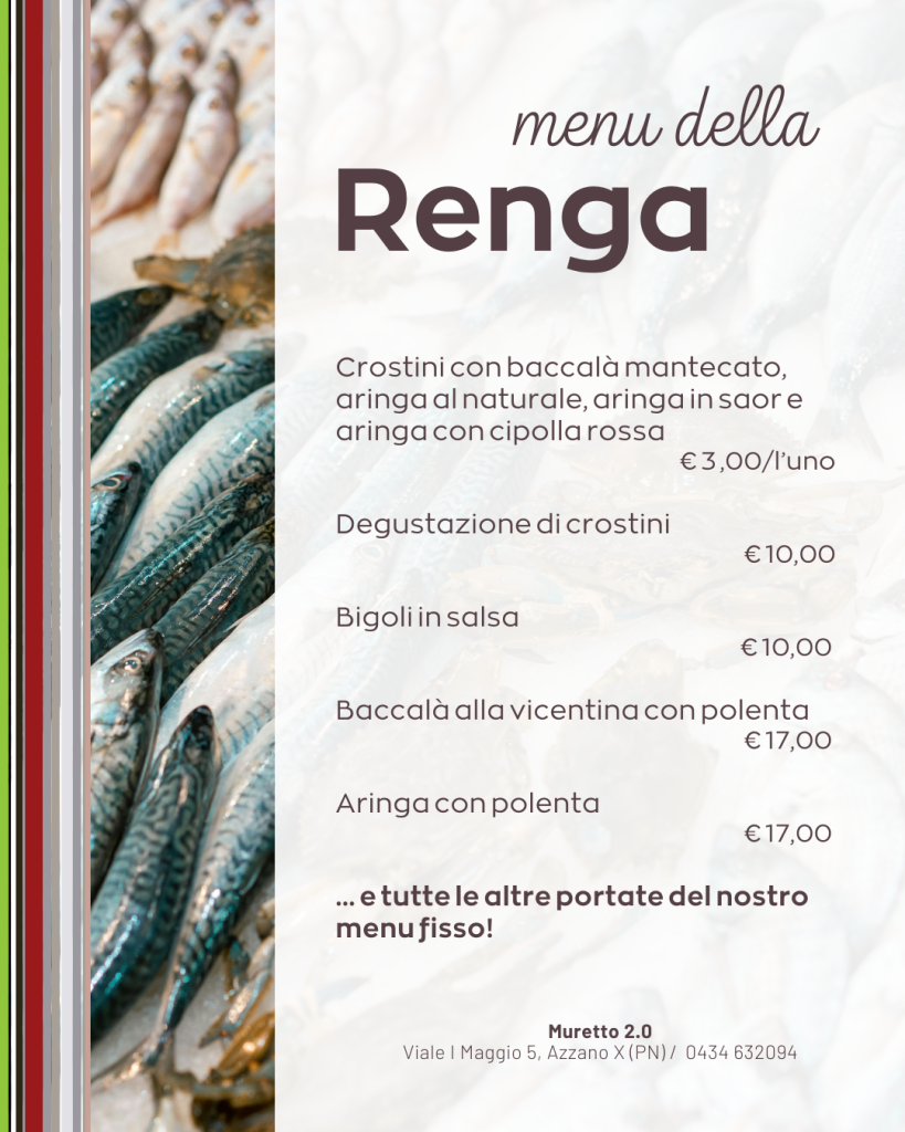 Muretto 2.0 Azzano Decimo Menu speciale della Renga